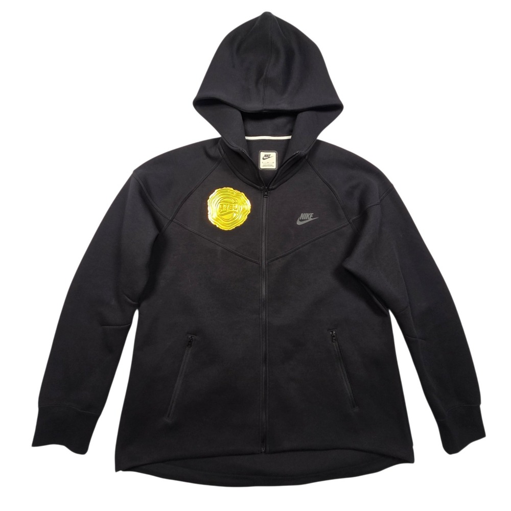 Nike Tech Fleece Full Zip Hoodie EYBL Deeply Rooted Black Gold Sz XL FB8338-010